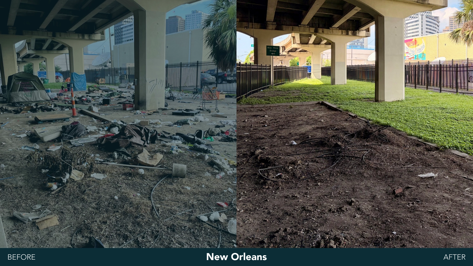 New Orleans before and after
