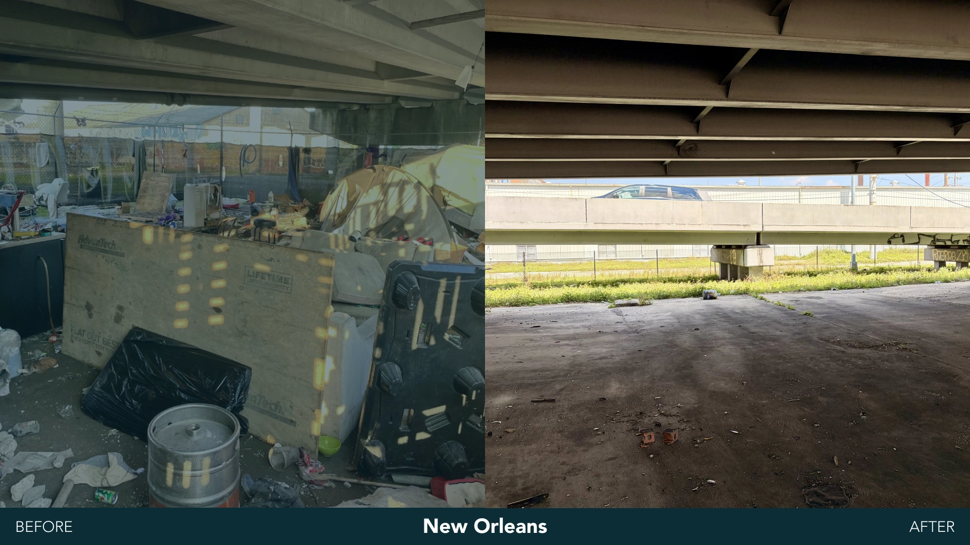 New Orleans before and after